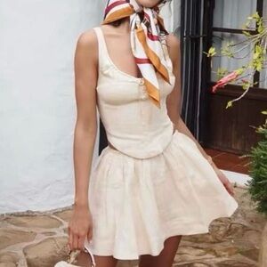 Reformation Evy Linen Mini Skirt Size 2